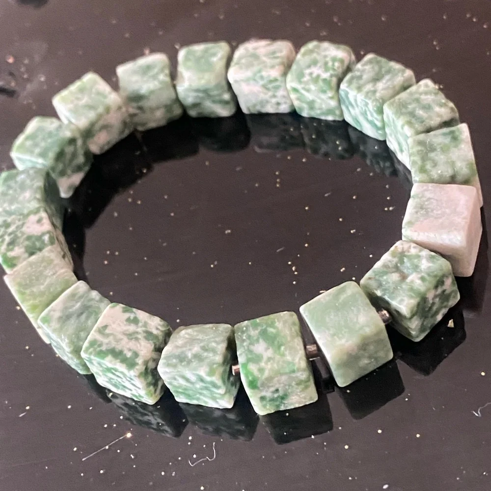 NEW MEN JADE Green Stone Bracelet for Men
